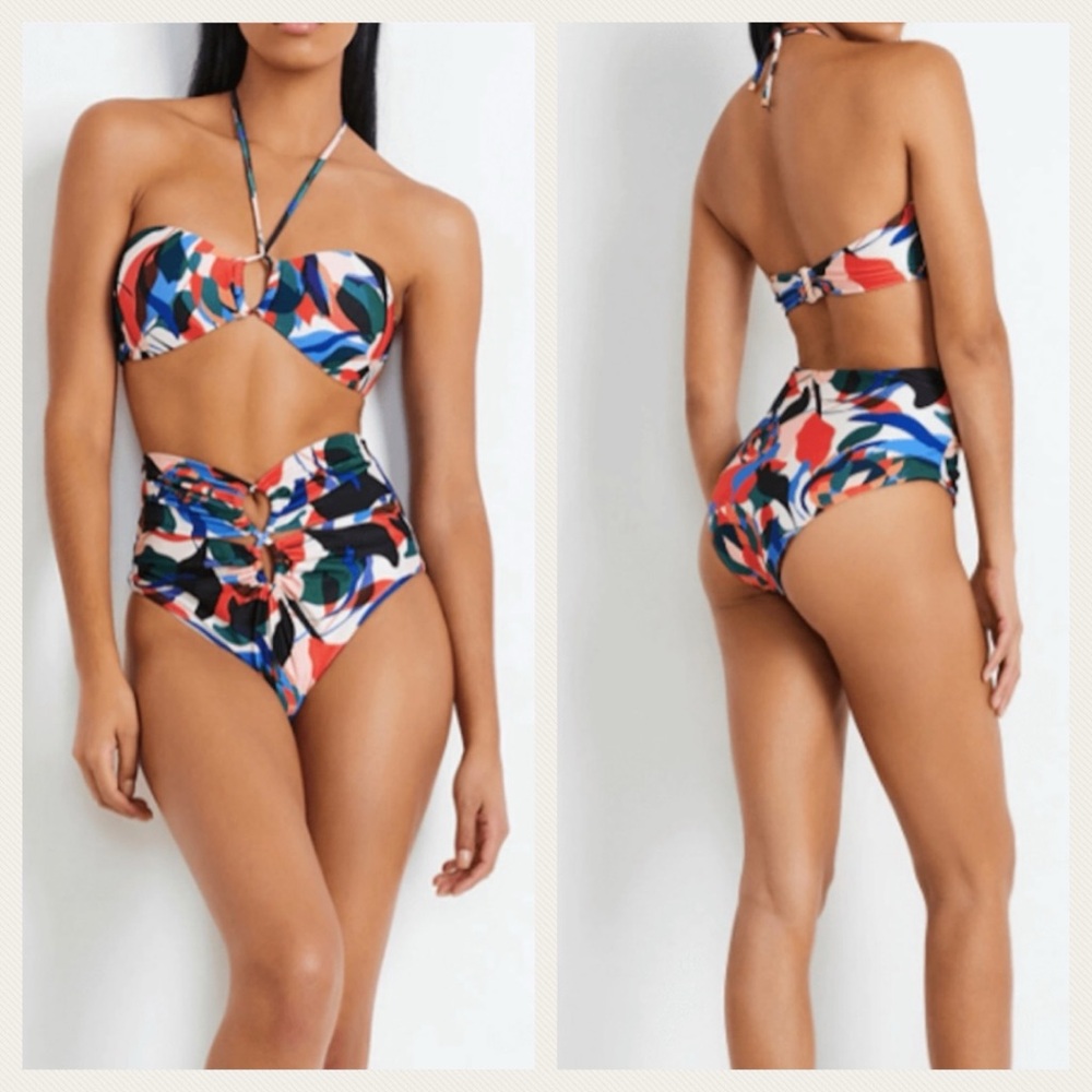 PatBo Protea High Waisted Bikini
Set in Poppy